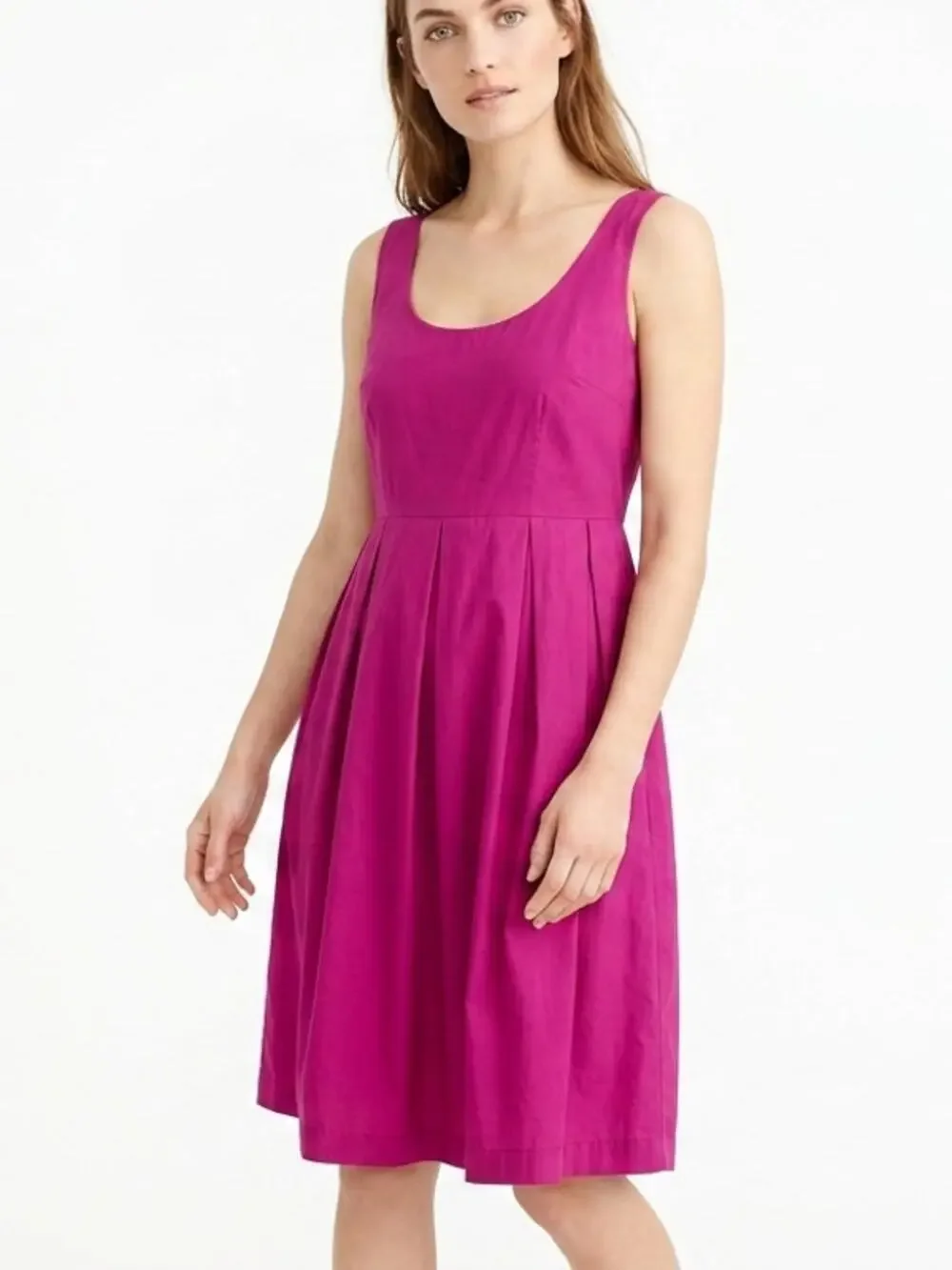 J.Crew Pink A-Line Knee Length Lined Dress Women Size 8